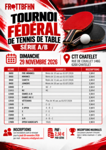 Tournoi Fédéral Hainaut-Namur